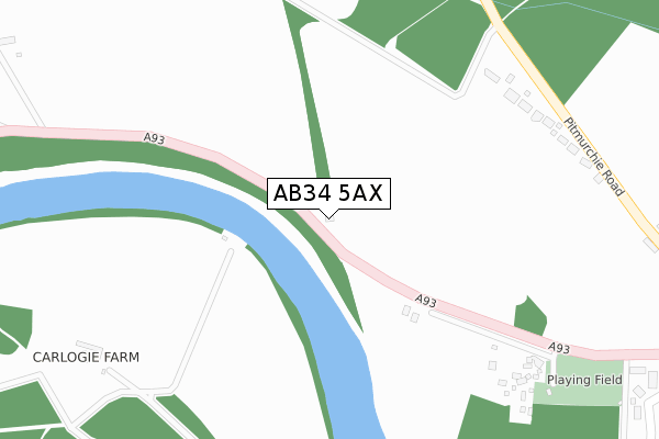 AB34 5AX map - large scale - OS Open Zoomstack (Ordnance Survey)