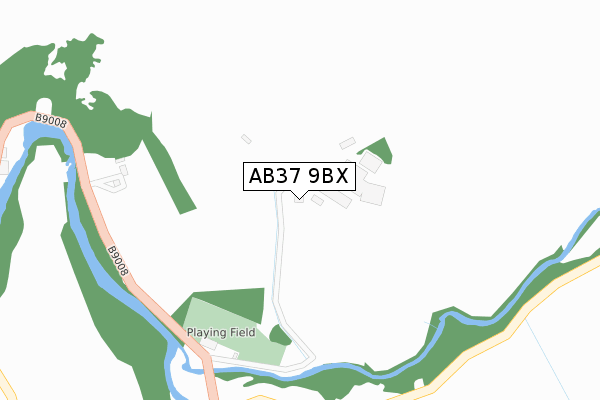 AB37 9BX map - large scale - OS Open Zoomstack (Ordnance Survey)