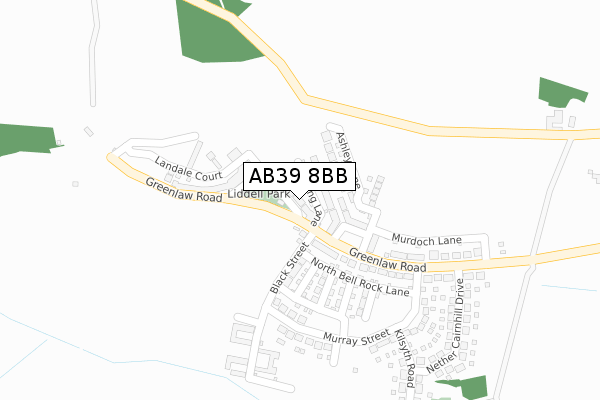 AB39 8BB map - large scale - OS Open Zoomstack (Ordnance Survey) AB39 8BB map - large scale - OS Open Zoomstack (Ordnance Survey)