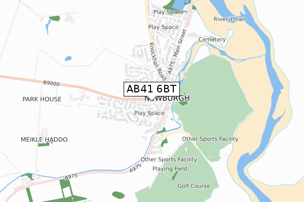 AB41 6BT map - small scale - OS Open Zoomstack (Ordnance Survey) AB41 6BT map - small scale - OS Open Zoomstack (Ordnance Survey)
