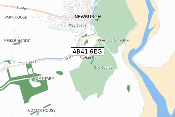 AB41 6EG map - small scale - OS Open Zoomstack (Ordnance Survey)
