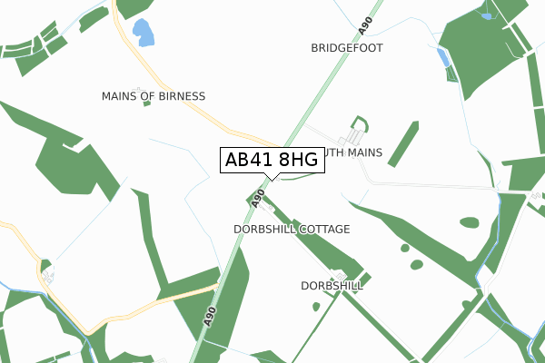 AB41 8HG map - small scale - OS Open Zoomstack (Ordnance Survey) AB41 8HG map - small scale - OS Open Zoomstack (Ordnance Survey)