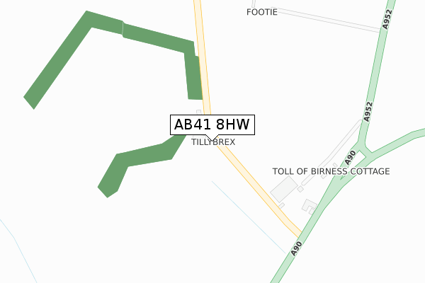 AB41 8HW map - large scale - OS Open Zoomstack (Ordnance Survey) AB41 8HW map - large scale - OS Open Zoomstack (Ordnance Survey)