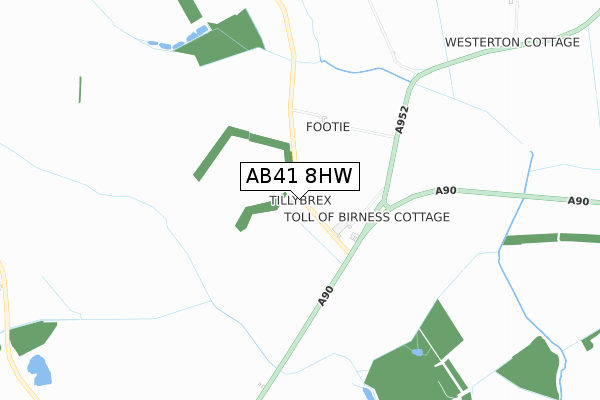 AB41 8HW map - small scale - OS Open Zoomstack (Ordnance Survey) AB41 8HW map - small scale - OS Open Zoomstack (Ordnance Survey)