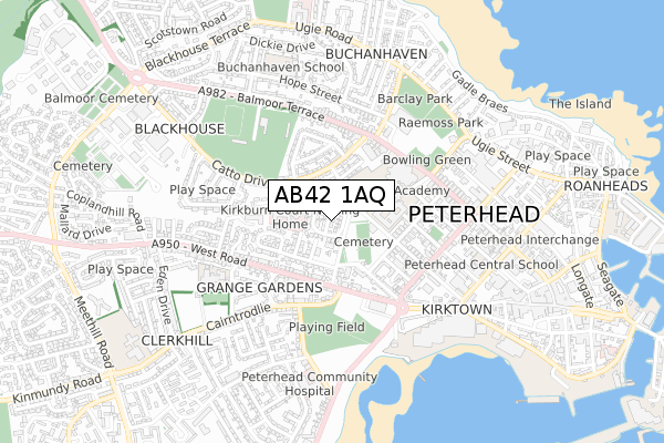 AB42 1AQ map - small scale - OS Open Zoomstack (Ordnance Survey) AB42 1AQ map - small scale - OS Open Zoomstack (Ordnance Survey)