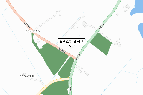 AB42 4HP map - large scale - OS Open Zoomstack (Ordnance Survey)