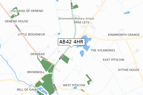 AB42 4HR map - small scale - OS Open Zoomstack (Ordnance Survey)