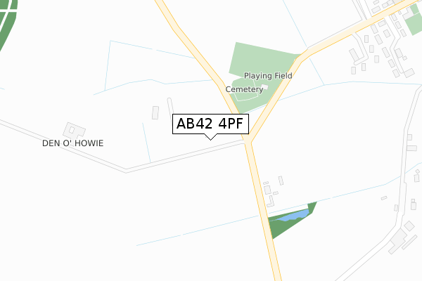 AB42 4PF map - large scale - OS Open Zoomstack (Ordnance Survey)