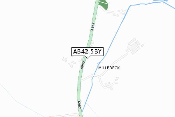 AB42 5BY map - large scale - OS Open Zoomstack (Ordnance Survey)