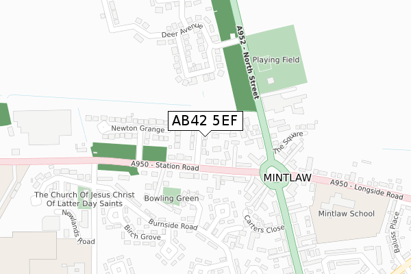 AB42 5EF map - large scale - OS Open Zoomstack (Ordnance Survey)