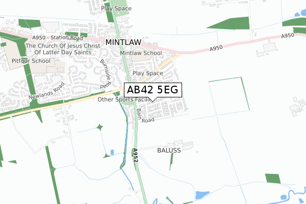 AB42 5EG map - small scale - OS Open Zoomstack (Ordnance Survey) AB42 5EG map - small scale - OS Open Zoomstack (Ordnance Survey)