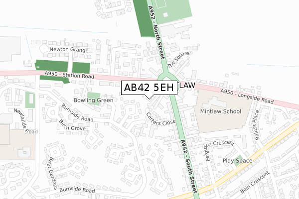AB42 5EH map - large scale - OS Open Zoomstack (Ordnance Survey)