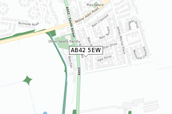 AB42 5EW map - large scale - OS Open Zoomstack (Ordnance Survey) AB42 5EW map - large scale - OS Open Zoomstack (Ordnance Survey)