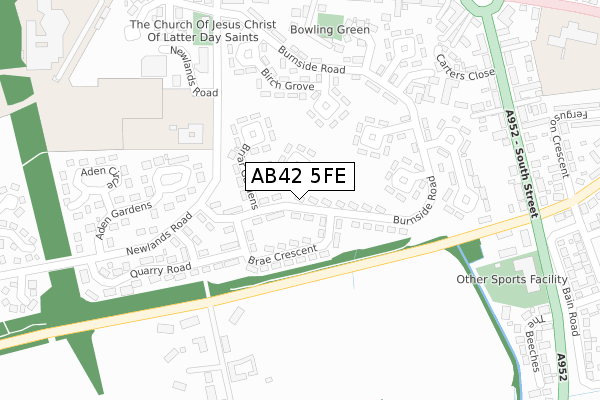 AB42 5FE map - large scale - OS Open Zoomstack (Ordnance Survey) AB42 5FE map - large scale - OS Open Zoomstack (Ordnance Survey)