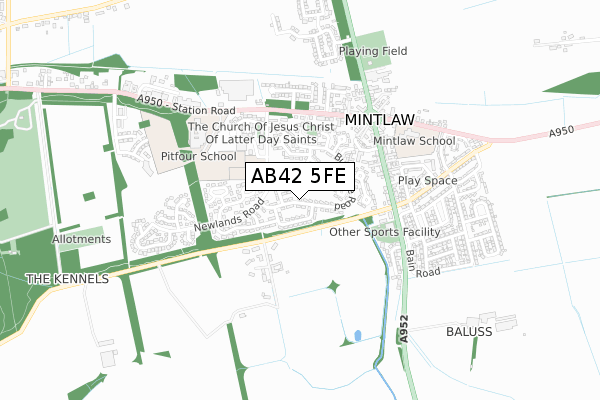 AB42 5FE map - small scale - OS Open Zoomstack (Ordnance Survey) AB42 5FE map - small scale - OS Open Zoomstack (Ordnance Survey)