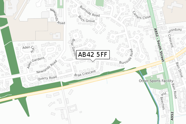 AB42 5FF map - large scale - OS Open Zoomstack (Ordnance Survey) AB42 5FF map - large scale - OS Open Zoomstack (Ordnance Survey)