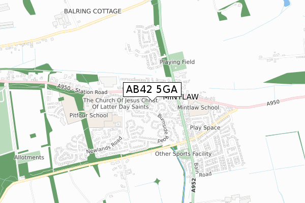 AB42 5GA map - small scale - OS Open Zoomstack (Ordnance Survey) AB42 5GA map - small scale - OS Open Zoomstack (Ordnance Survey)