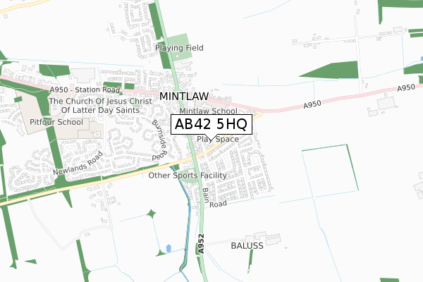 AB42 5HQ map - small scale - OS Open Zoomstack (Ordnance Survey) AB42 5HQ map - small scale - OS Open Zoomstack (Ordnance Survey)
