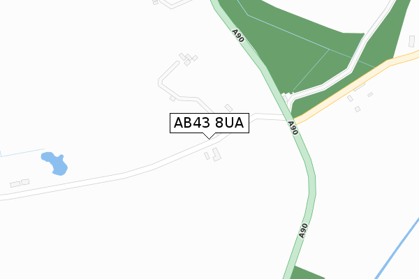 AB43 8UA map - large scale - OS Open Zoomstack (Ordnance Survey) AB43 8UA map - large scale - OS Open Zoomstack (Ordnance Survey)