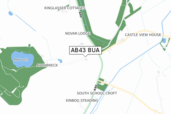 AB43 8UA map - small scale - OS Open Zoomstack (Ordnance Survey) AB43 8UA map - small scale - OS Open Zoomstack (Ordnance Survey)