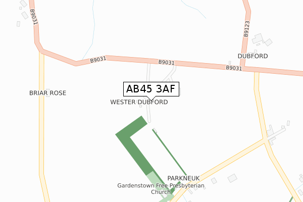 AB45 3AF map - large scale - OS Open Zoomstack (Ordnance Survey) AB45 3AF map - large scale - OS Open Zoomstack (Ordnance Survey)