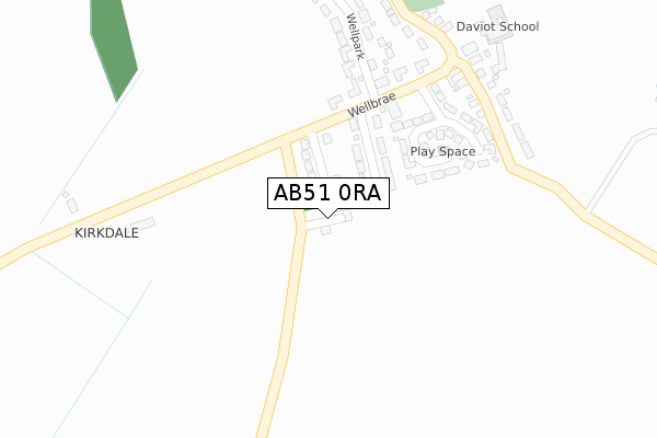 AB51 0RA map - large scale - OS Open Zoomstack (Ordnance Survey) AB51 0RA map - large scale - OS Open Zoomstack (Ordnance Survey)