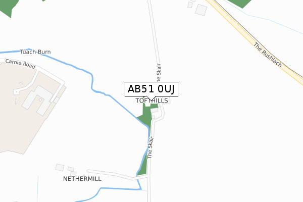 AB51 0UJ map - large scale - OS Open Zoomstack (Ordnance Survey) AB51 0UJ map - large scale - OS Open Zoomstack (Ordnance Survey)