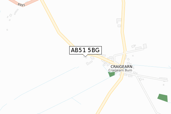 AB51 5BG map - large scale - OS Open Zoomstack (Ordnance Survey)