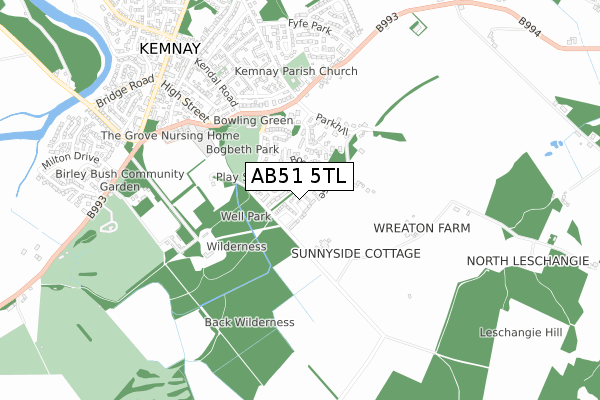 AB51 5TL map - small scale - OS Open Zoomstack (Ordnance Survey) AB51 5TL map - small scale - OS Open Zoomstack (Ordnance Survey)
