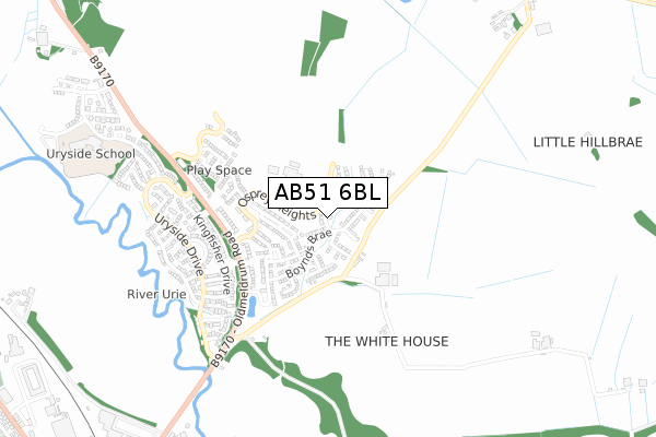 AB51 6BL map - small scale - OS Open Zoomstack (Ordnance Survey) AB51 6BL map - small scale - OS Open Zoomstack (Ordnance Survey)