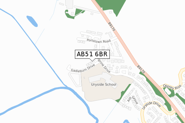AB51 6BR map - large scale - OS Open Zoomstack (Ordnance Survey) AB51 6BR map - large scale - OS Open Zoomstack (Ordnance Survey)