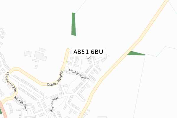 AB51 6BU map - large scale - OS Open Zoomstack (Ordnance Survey) AB51 6BU map - large scale - OS Open Zoomstack (Ordnance Survey)