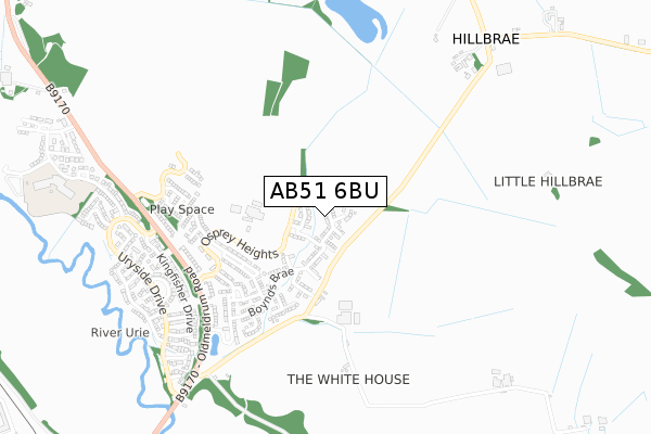 AB51 6BU map - small scale - OS Open Zoomstack (Ordnance Survey) AB51 6BU map - small scale - OS Open Zoomstack (Ordnance Survey)
