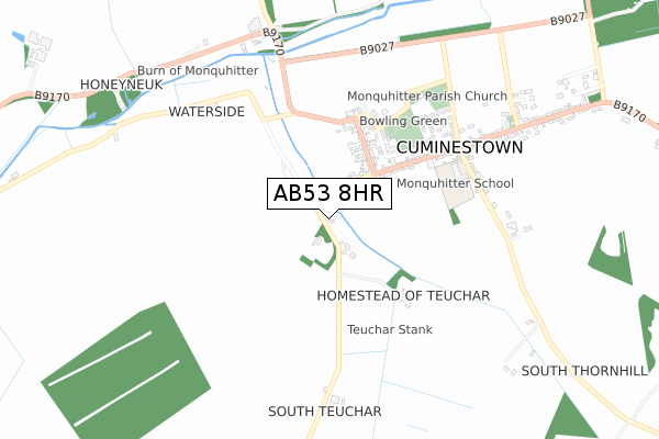 AB53 8HR map - small scale - OS Open Zoomstack (Ordnance Survey)