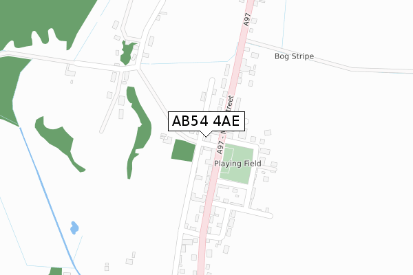 AB54 4AE map - large scale - OS Open Zoomstack (Ordnance Survey)