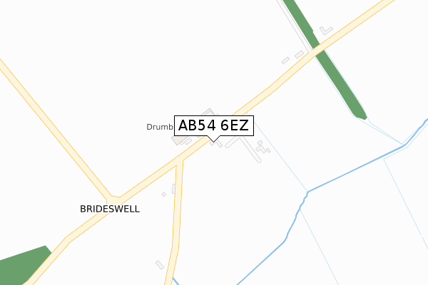 AB54 6EZ map - large scale - OS Open Zoomstack (Ordnance Survey)