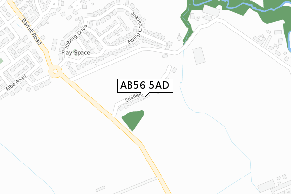 AB56 5AD map - large scale - OS Open Zoomstack (Ordnance Survey)