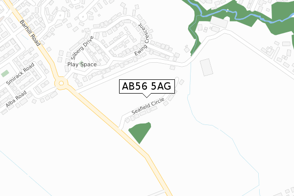AB56 5AG map - large scale - OS Open Zoomstack (Ordnance Survey)