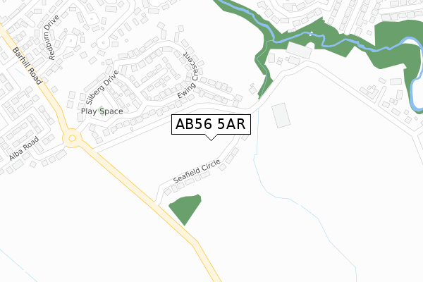 AB56 5AR map - large scale - OS Open Zoomstack (Ordnance Survey) AB56 5AR map - large scale - OS Open Zoomstack (Ordnance Survey)