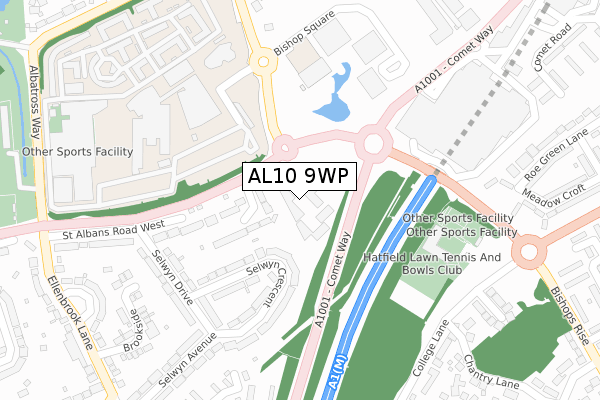 AL10 9WP map - large scale - OS Open Zoomstack (Ordnance Survey) AL10 9WP map - large scale - OS Open Zoomstack (Ordnance Survey)
