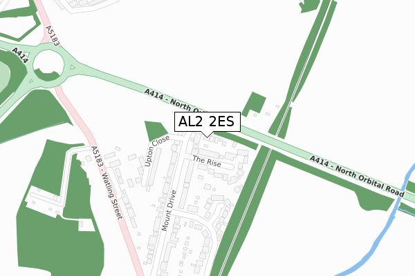 AL2 2ES map - large scale - OS Open Zoomstack (Ordnance Survey)