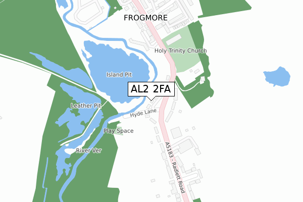 AL2 2FA map - large scale - OS Open Zoomstack (Ordnance Survey)