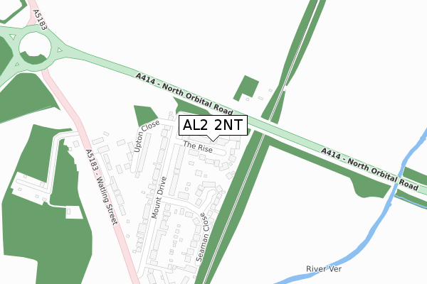 AL2 2NT map - large scale - OS Open Zoomstack (Ordnance Survey)