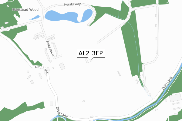 AL2 3FP map - large scale - OS Open Zoomstack (Ordnance Survey)