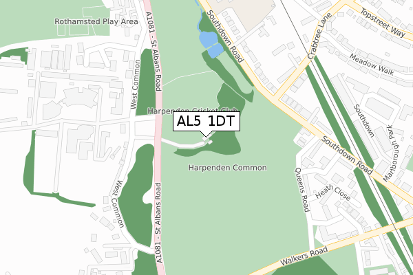 AL5 1DT map - large scale - OS Open Zoomstack (Ordnance Survey) AL5 1DT map - large scale - OS Open Zoomstack (Ordnance Survey)