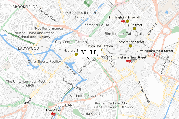B1 1FJ map - small scale - OS Open Zoomstack (Ordnance Survey) B1 1FJ map - small scale - OS Open Zoomstack (Ordnance Survey)