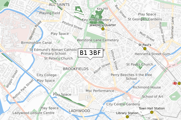B1 3BF map - small scale - OS Open Zoomstack (Ordnance Survey) B1 3BF map - small scale - OS Open Zoomstack (Ordnance Survey)