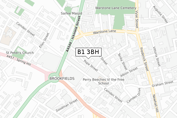 B1 3BH map - large scale - OS Open Zoomstack (Ordnance Survey) B1 3BH map - large scale - OS Open Zoomstack (Ordnance Survey)