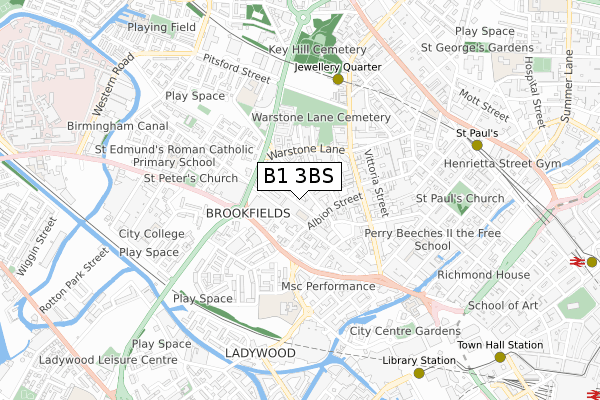 B1 3BS map - small scale - OS Open Zoomstack (Ordnance Survey) B1 3BS map - small scale - OS Open Zoomstack (Ordnance Survey)