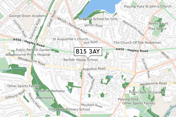 B15 3AY map - small scale - OS Open Zoomstack (Ordnance Survey) B15 3AY map - small scale - OS Open Zoomstack (Ordnance Survey)